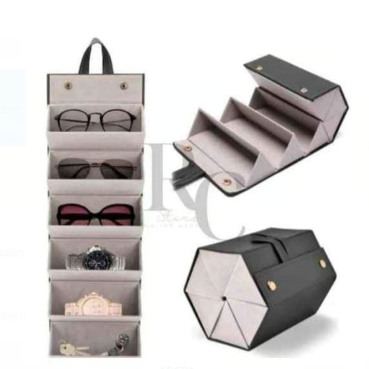 GENERICO - Porta Lentes Plegable de 6 Compartimientos A1