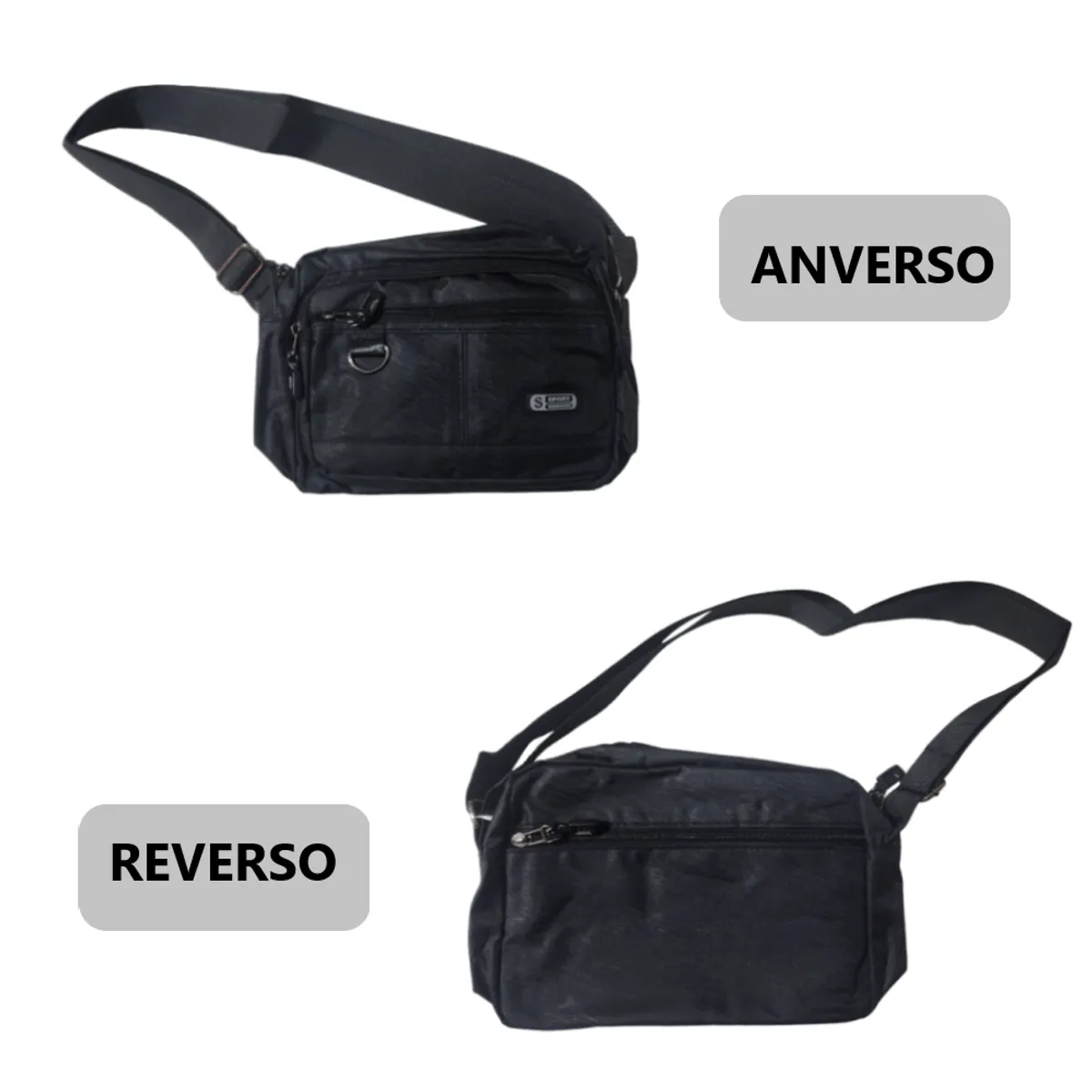 GENERICO - Morral Bandolera casual de nilón para hombre