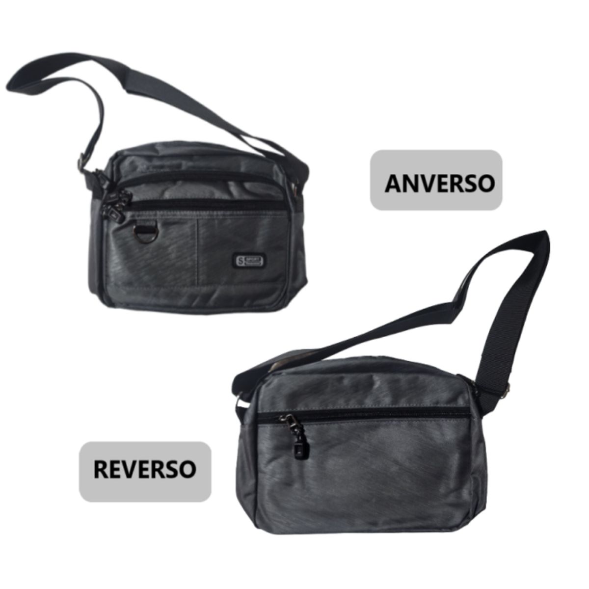 GENERICO - Morral Bandolera casual con cierre para hombre - Nylon