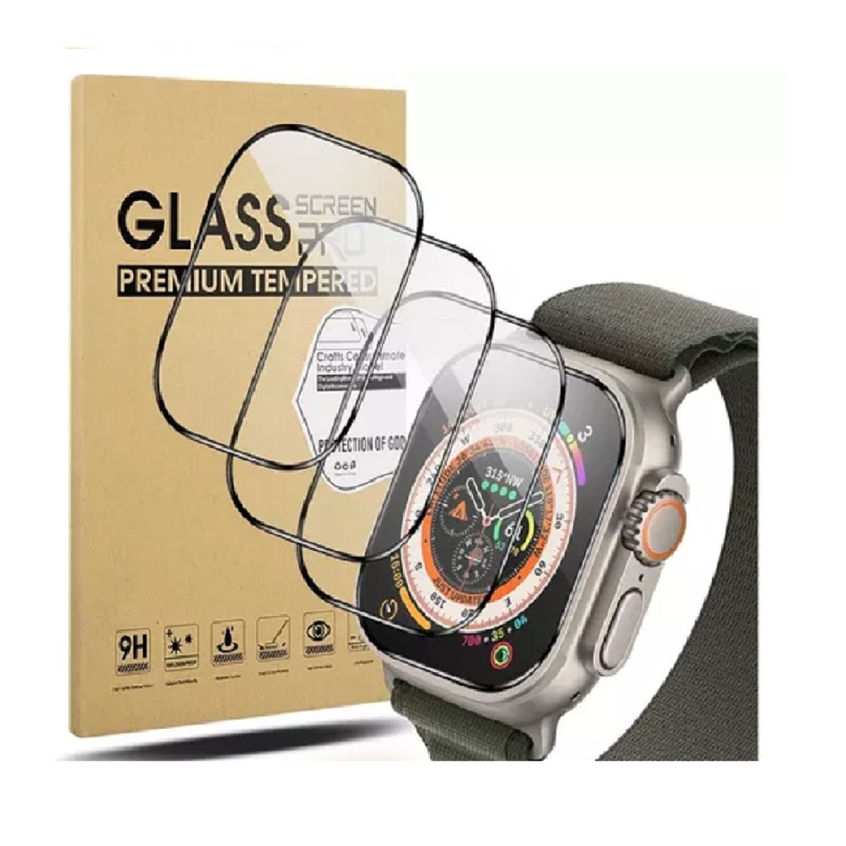 GENERICO - PROTECTOR DE PANTALLA DE VIDRIO  PARA APPLEWATCH 49MM