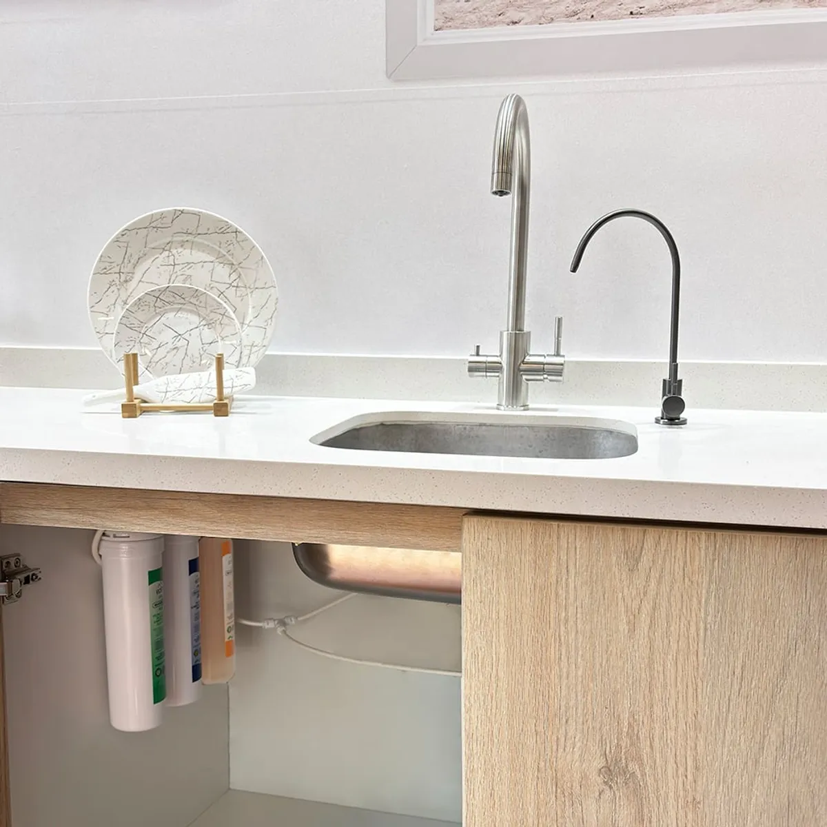 EDEN - Filtro Purificador de agua bajo lavadero 3 Etapas Edén EcoMAX Plomo Mate