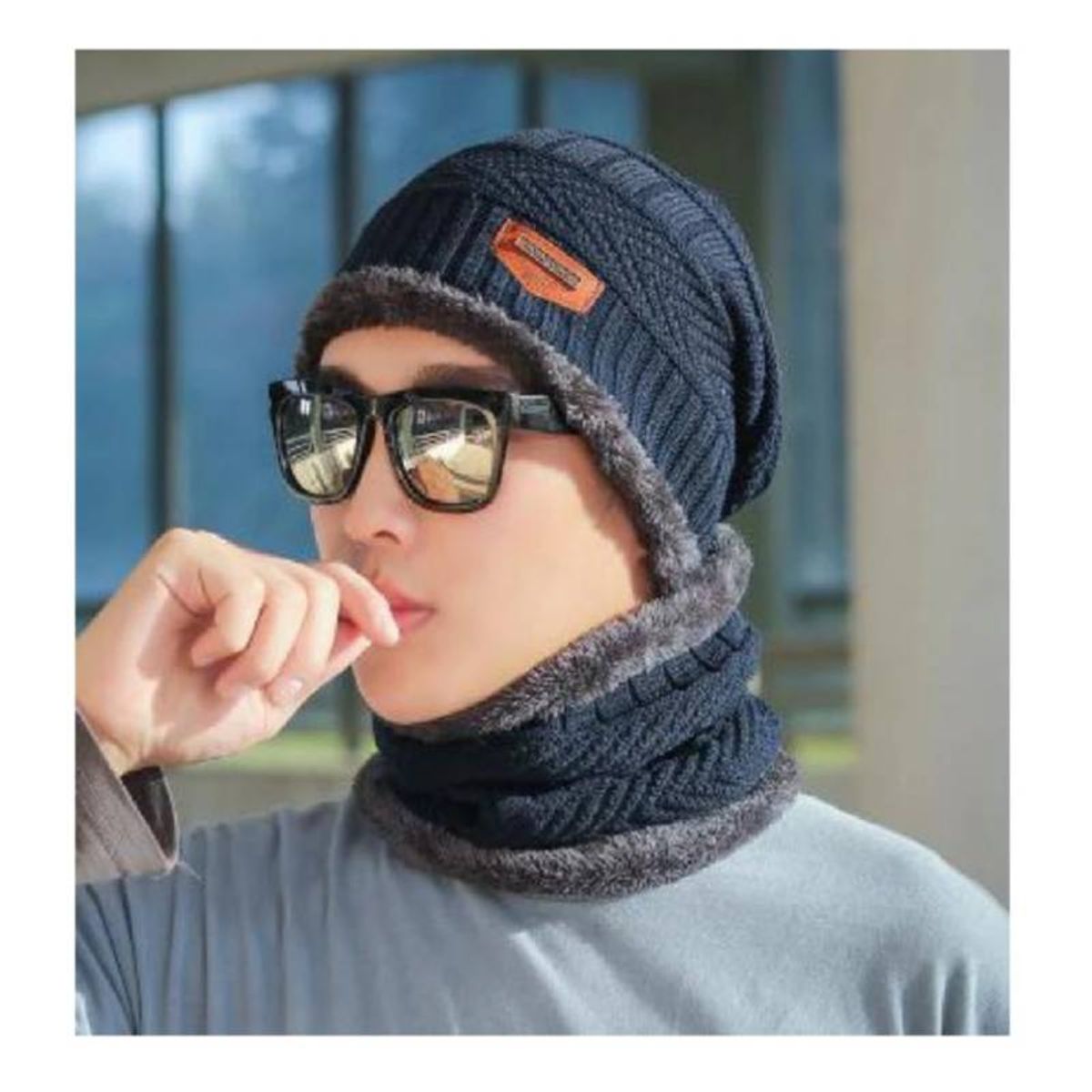 GENERICO - Conjuntos Gorro con Cuellera Unisex con Forro de Peluche Antialérgico