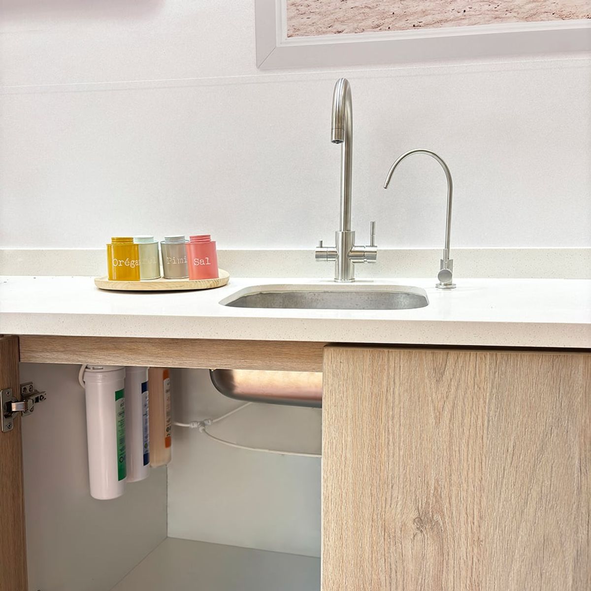 EDEN - Filtro Purificador de agua bajo lavadero 3 Etapas Edén EcoMAX Plateado