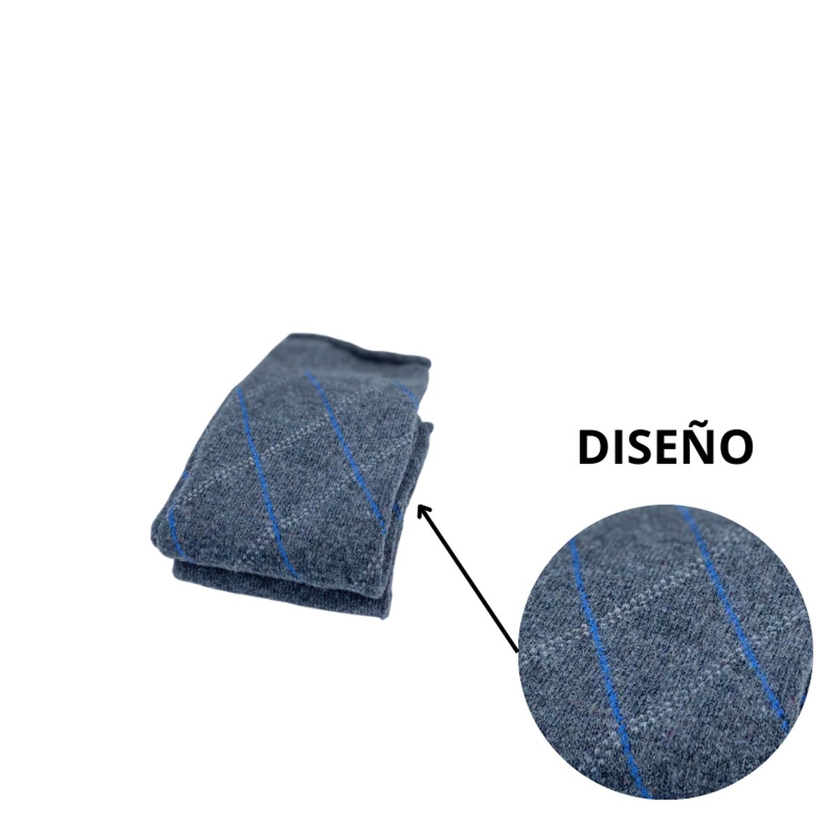 GENERICO - Pack de 3 Medias de Vestir Hombre Gris y Azul