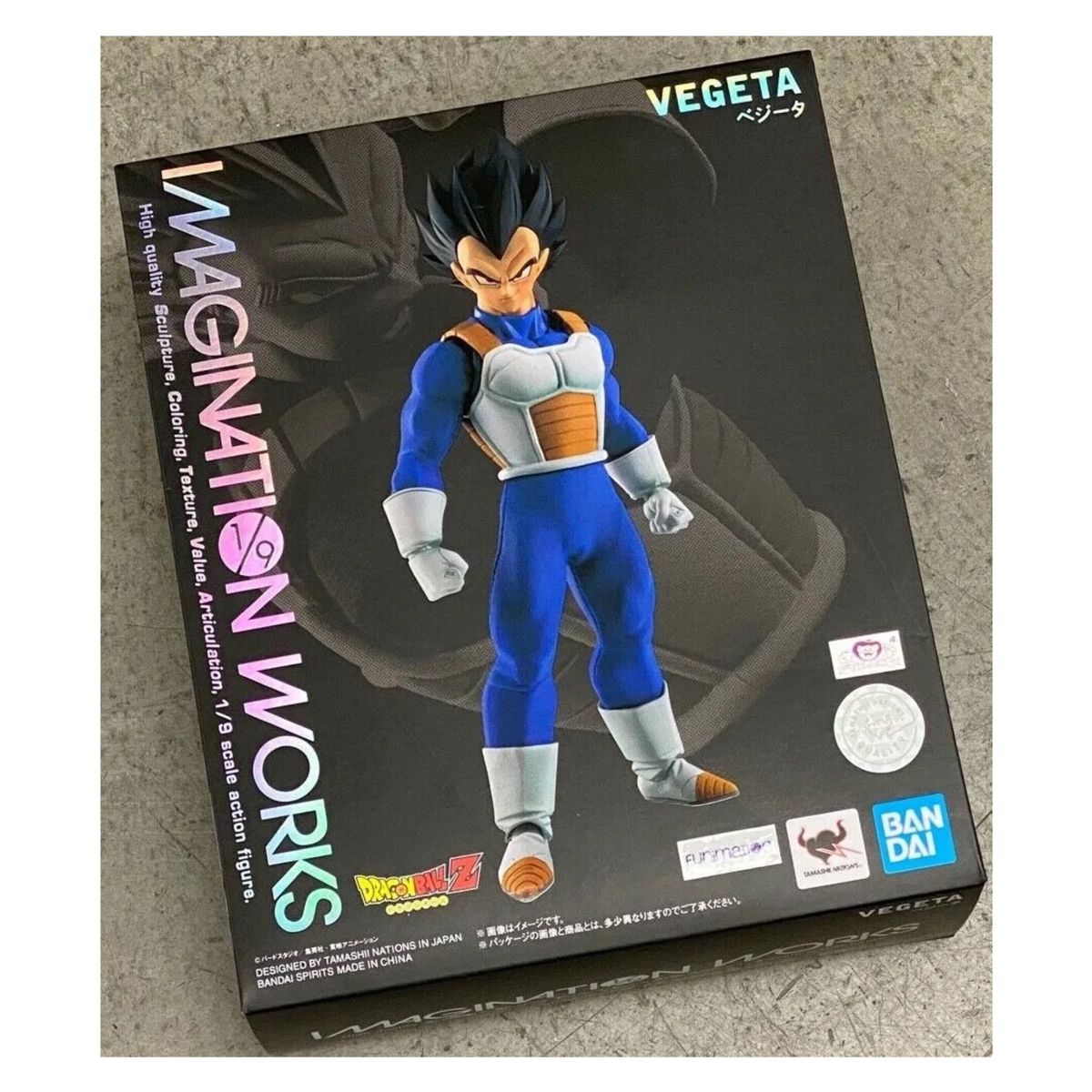 BANDAI - Figura de Accion Dragon Ball Z Imagination Works Vegeta