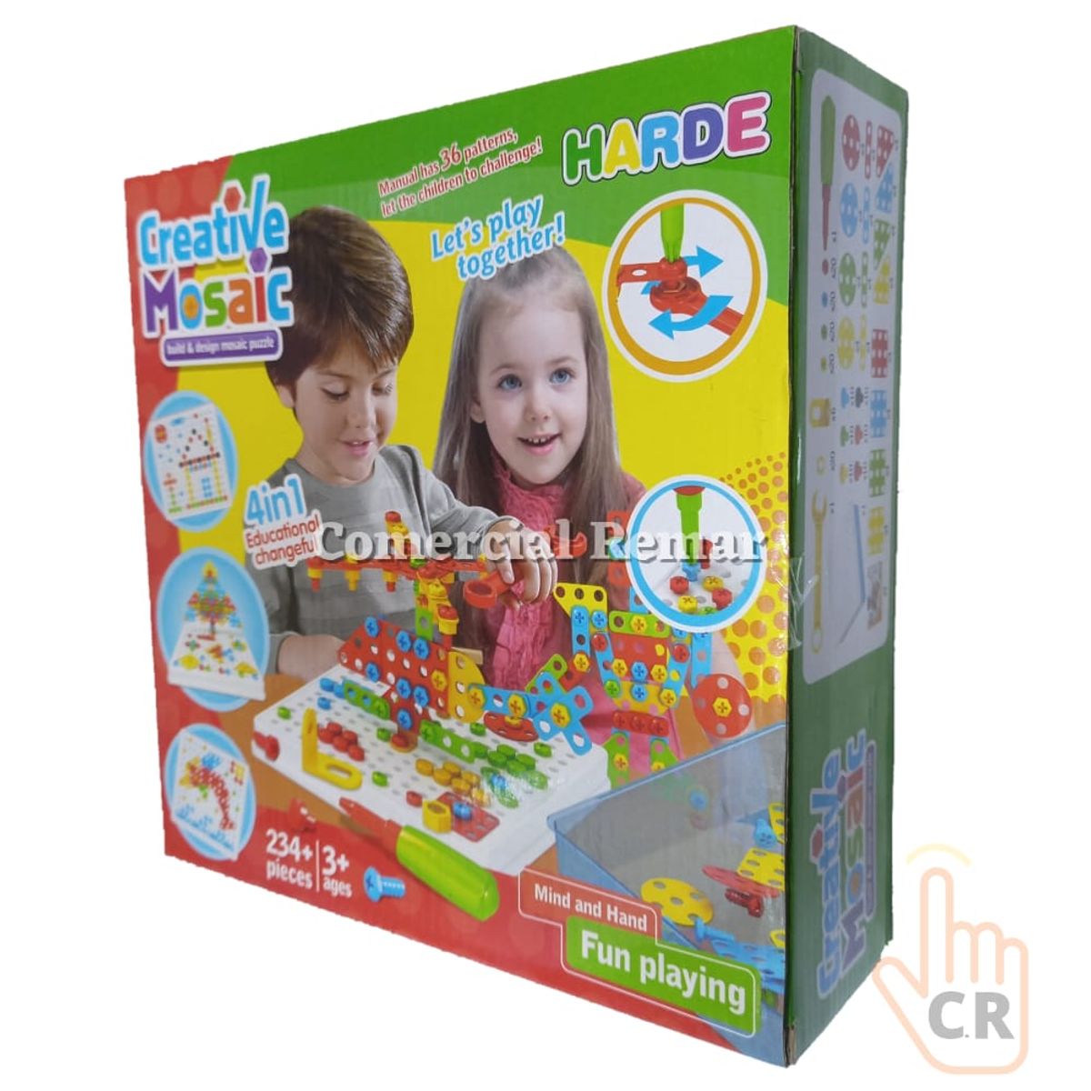 GENERICO - Mosaico creativo 3D de 234 Piezas 4 en 1 juego didáctico