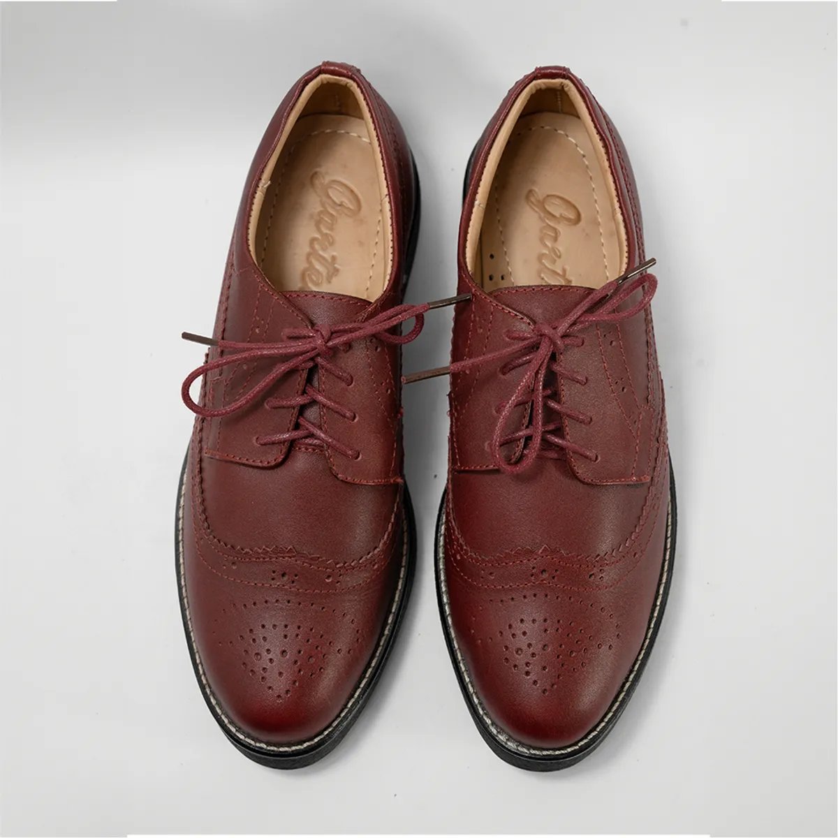 GENERICO - ZAPATOS OXFORD DE MUJER - GUINDA_.