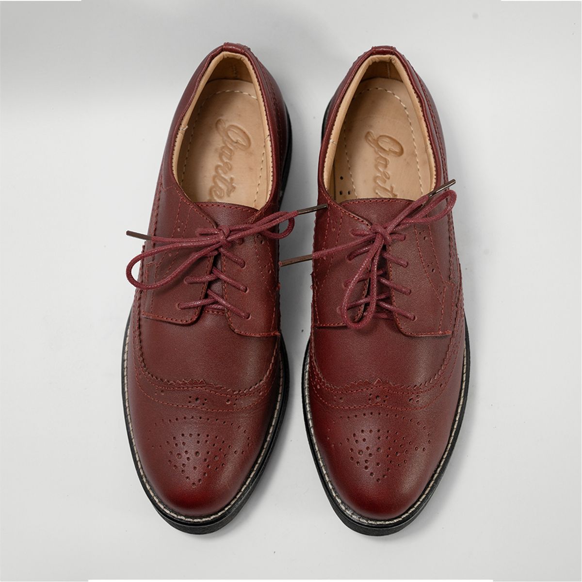 GENERICO - ZAPATOS OXFORD DE MUJER - GUINDA_.