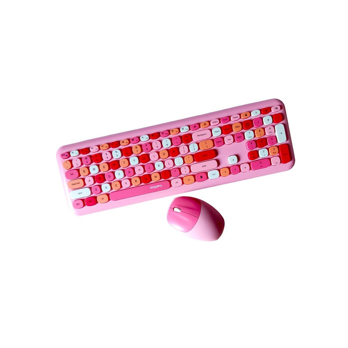 GENERICO - TECLADOS  PINK  ROSADO - MOFFI PACK CON MOUSE