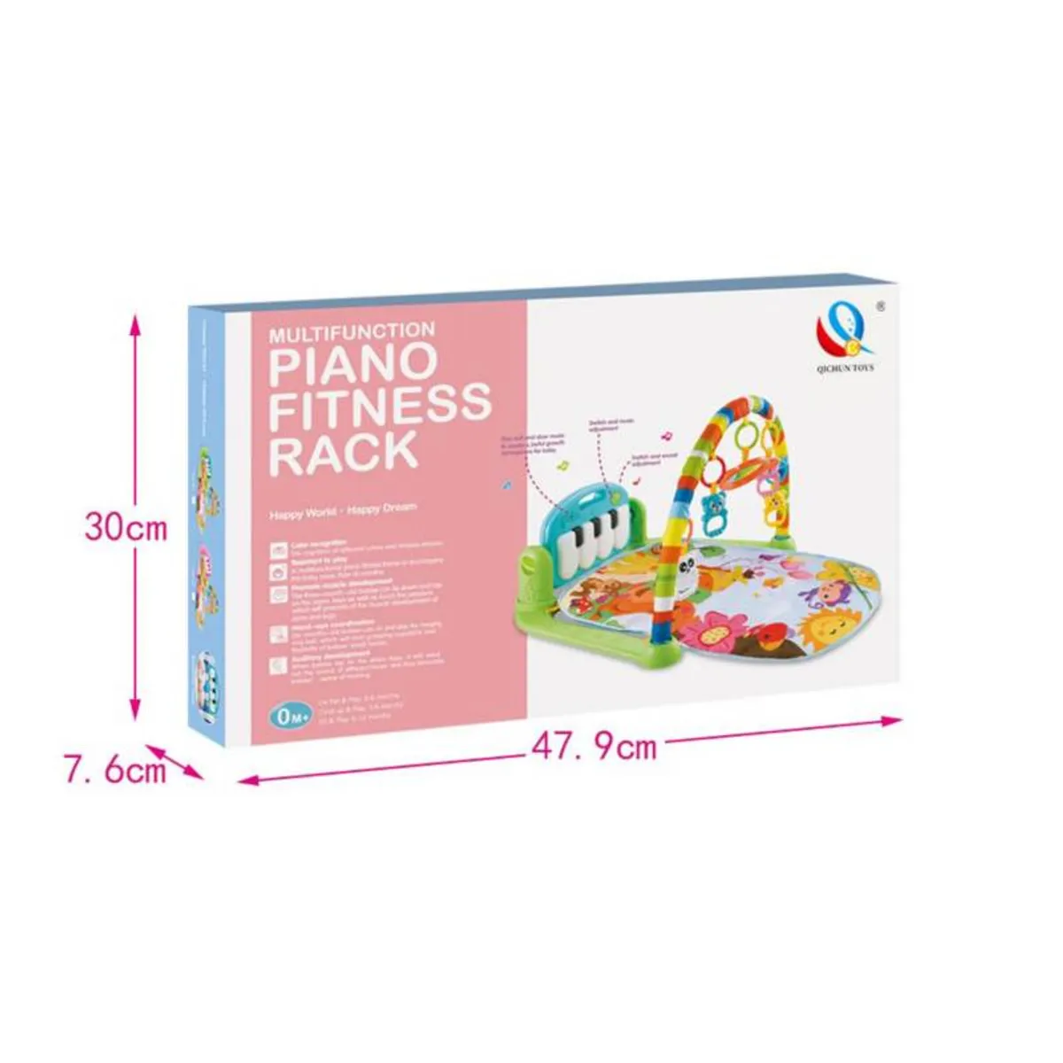 GENERICO - Gimnasio para Bebe con Piano Musical 3 en 1 Color Verde