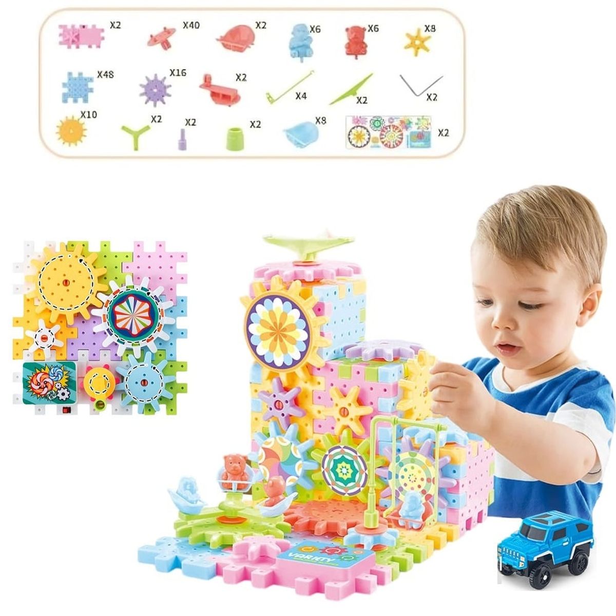 GENERICO - Juegos didáctico bloques de construcción de engranajes