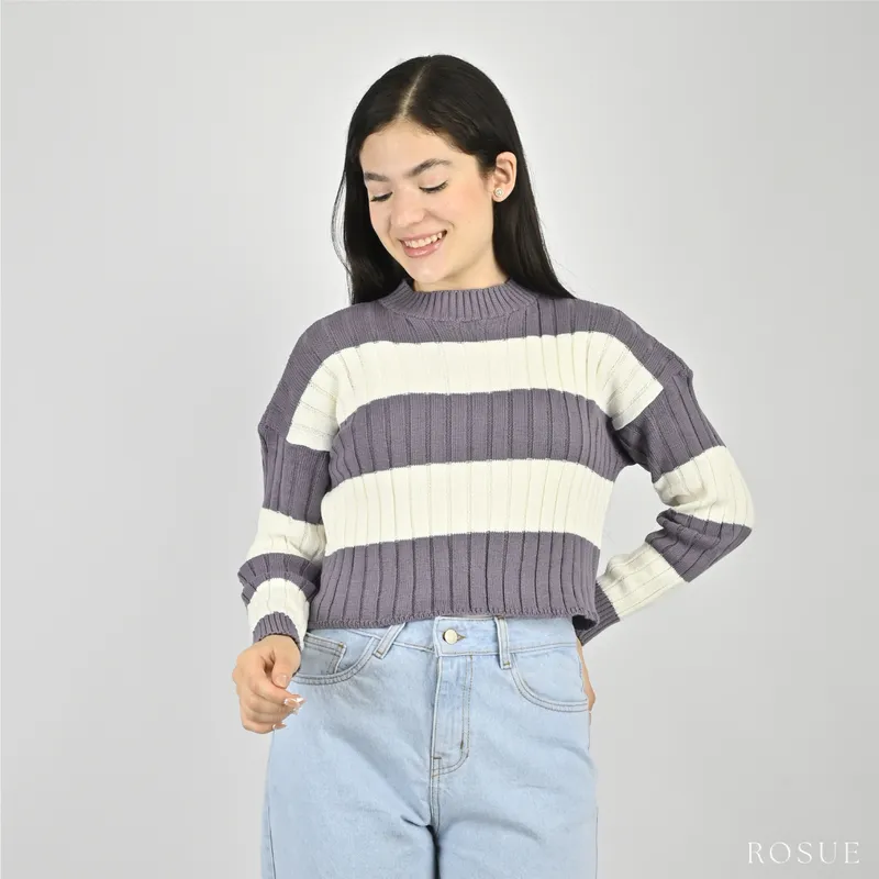 ROSUE - Chompa de Hilo Mujer de Invierno Aureline