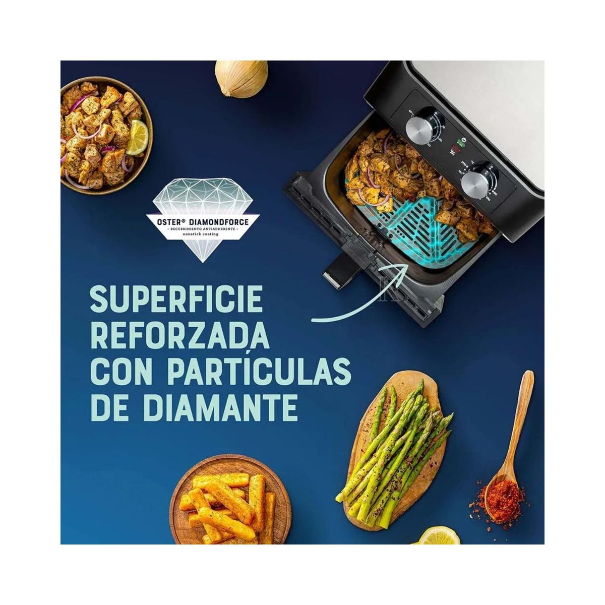 OSTER - Freidora de Aire Oster® de 6.8 L con Recubrimiento DiamondForce