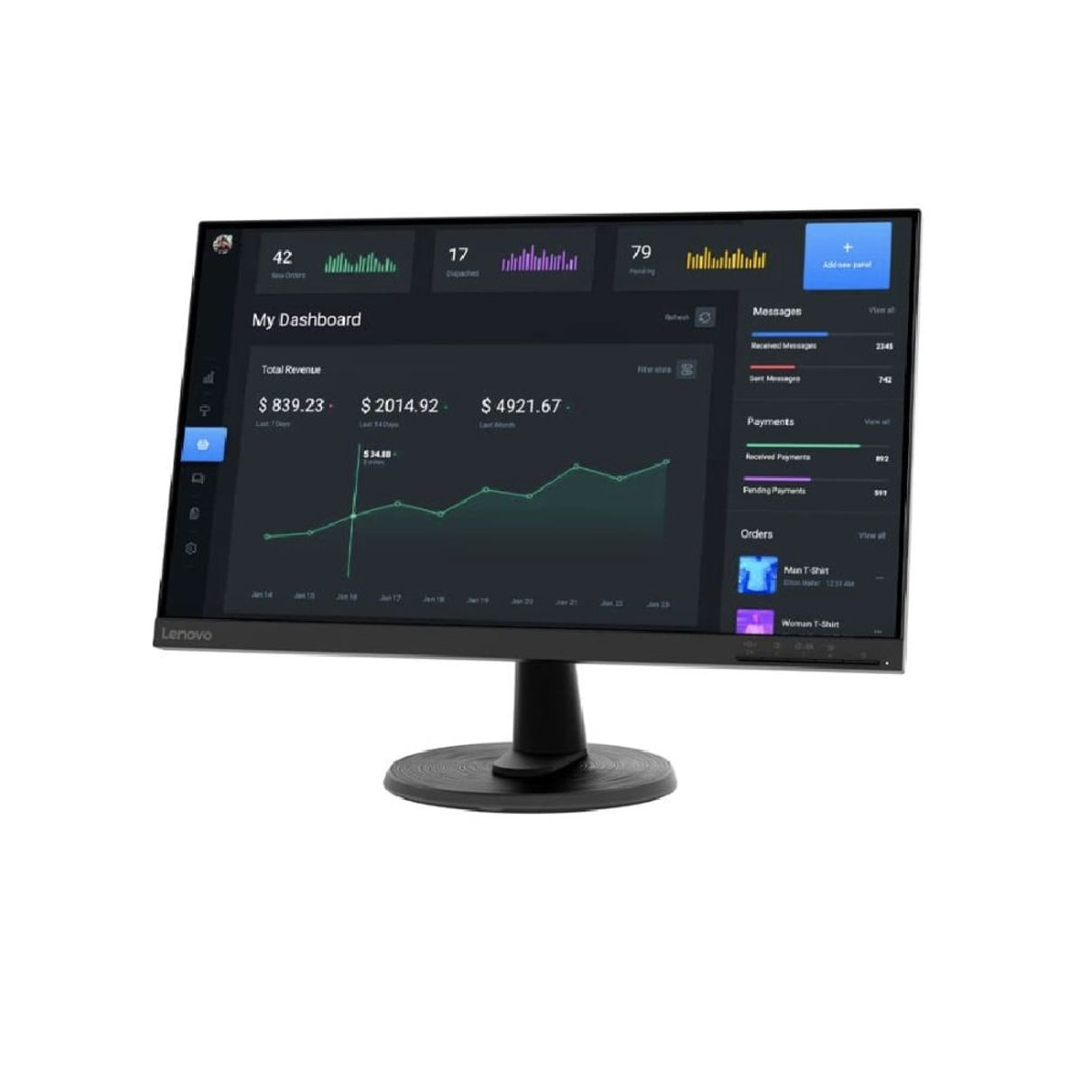 LENOVO - Monitor Lenovo C24-40, 23.8 Pulgadas WLED VA Anti-Glare 75Hz HDMI VGA