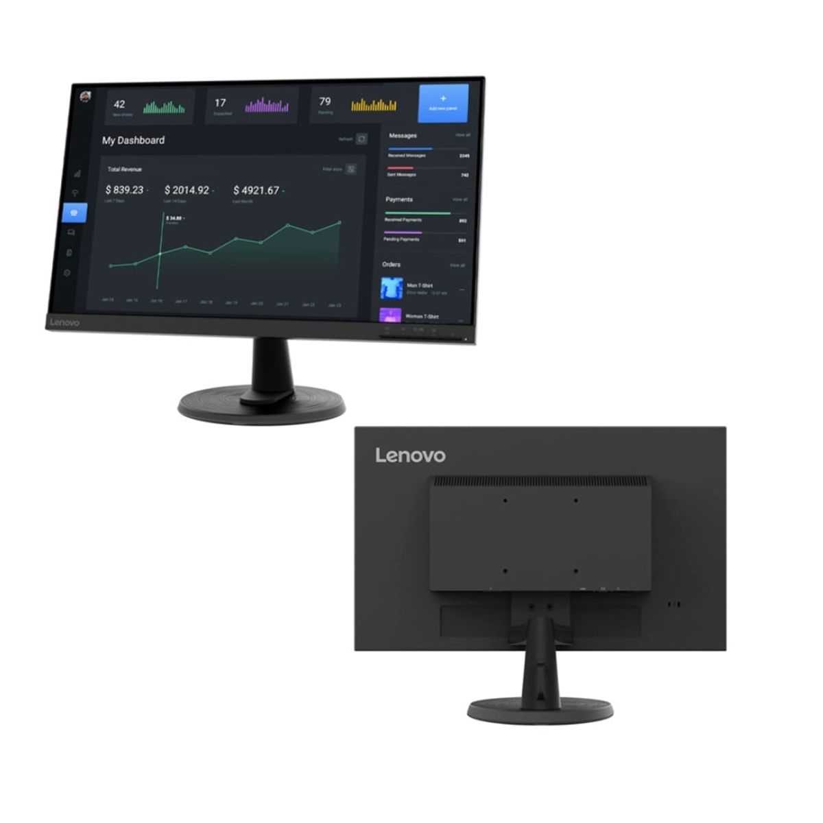 LENOVO - Monitor Lenovo C24-40, 23.8 Pulgadas WLED VA Anti-Glare 75Hz HDMI VGA