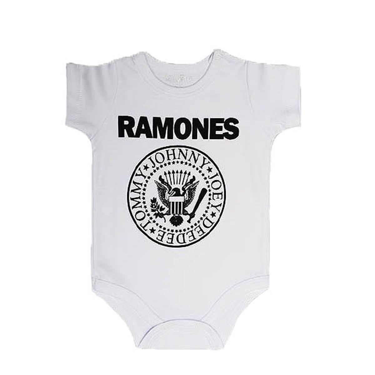 GENERICO - Body Para Bebe Los Ramones Blanco de Algodón Pima