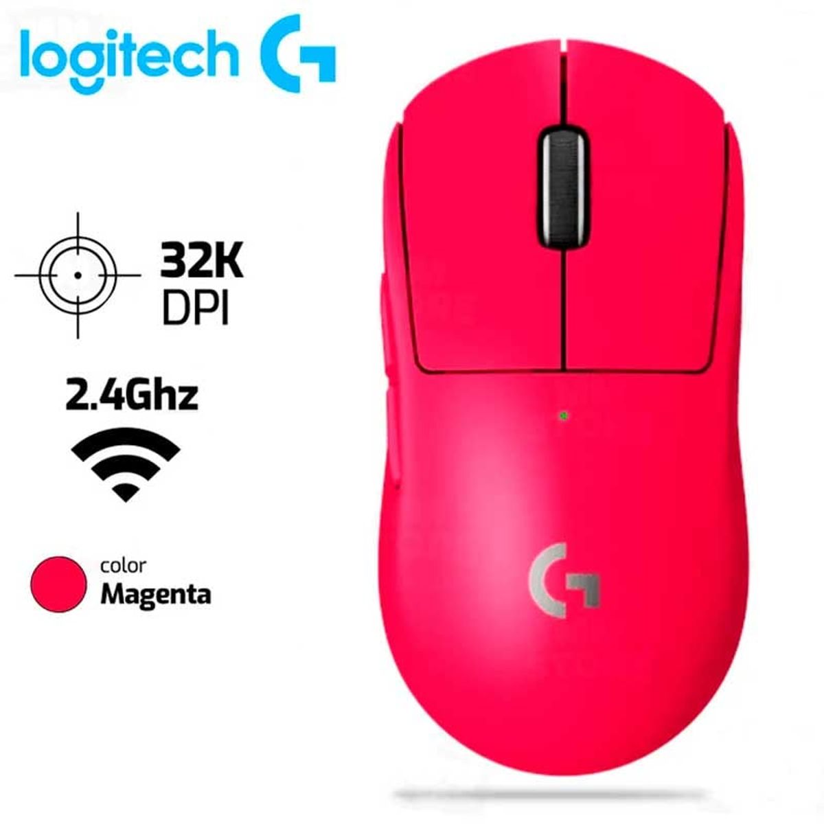 LOGITECH - Mouse LOGITECH GPRO X SUPERLIGHT 2 Inalambrico 32,000 DPI Magenta