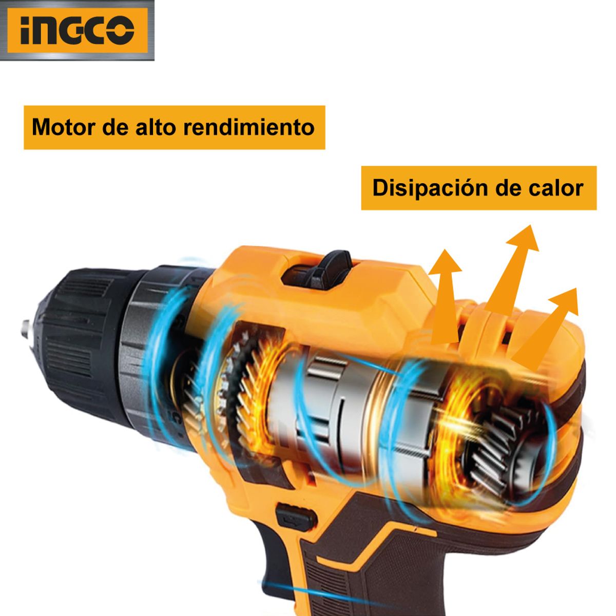 INGCO TOOLS - Taladro Atornillador Inalámbrico INGCO 12V CDLI1218