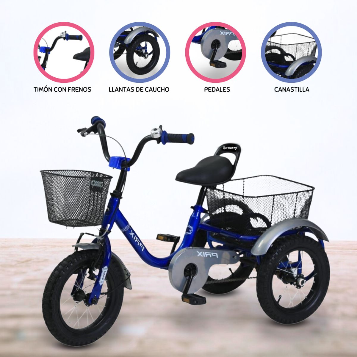 BABY GO - Triciclo Chavo PRIX CADENA BLUE