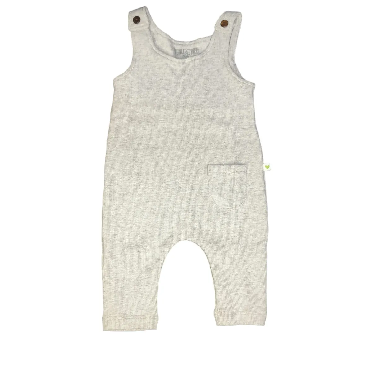 GENERICO - Enterizo Jardinero Sin Mangas Melange Rib de Algodón Pima