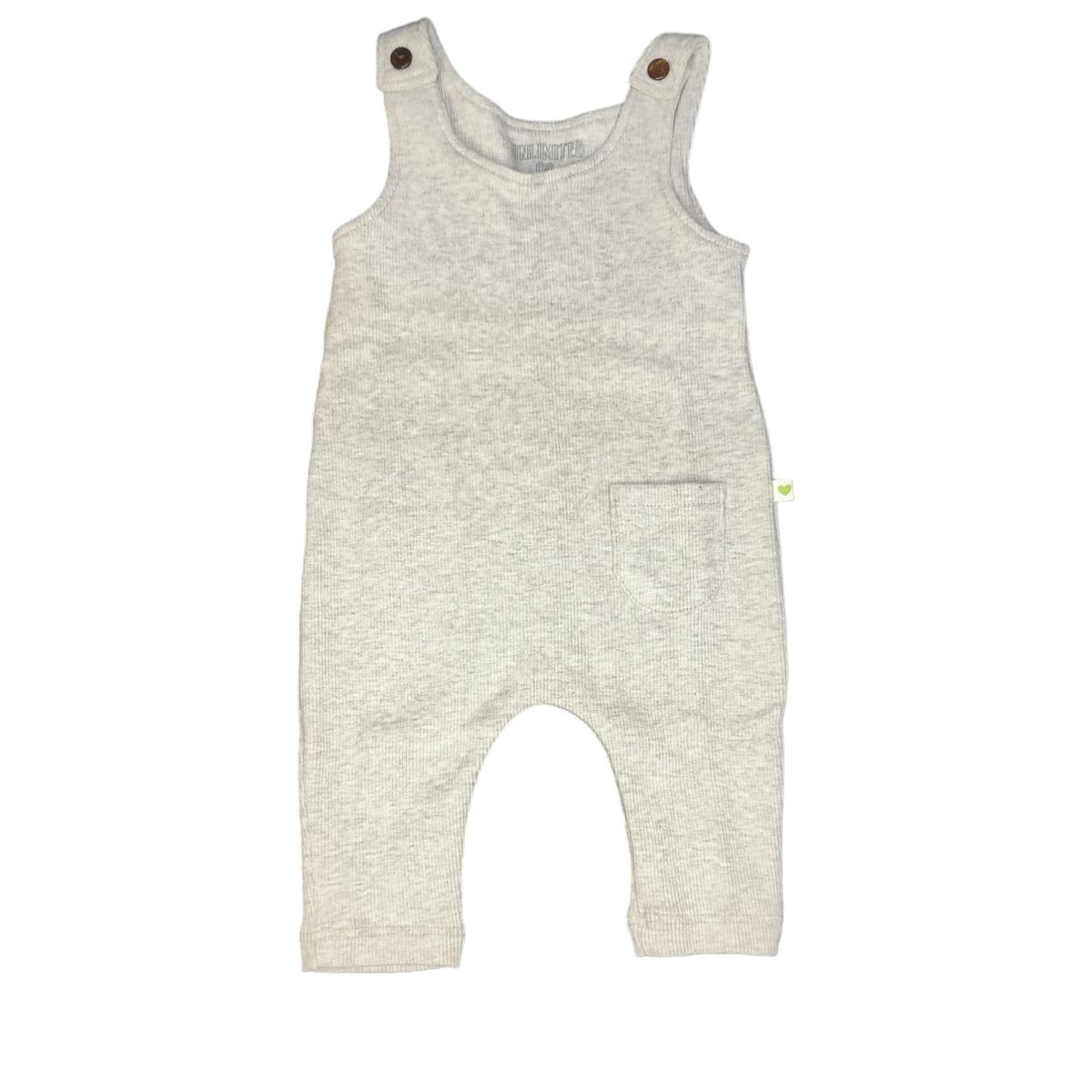 GENERICO - Enterizo Jardinero Sin Mangas Melange Rib de Algodón Pima