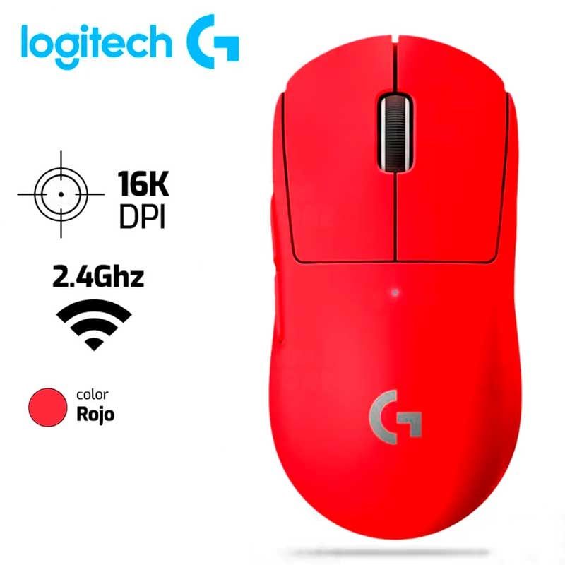 LOGITECH - Mouse LOGITECH GPRO X SUPERLIGHT Inalambrico 16,000 Dpi Rojo