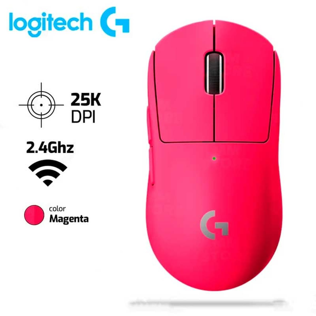 LOGITECH - Mouse LOGITECH GPRO X SUPERLIGHT Inalambrico 16,000 Dpi Magenta