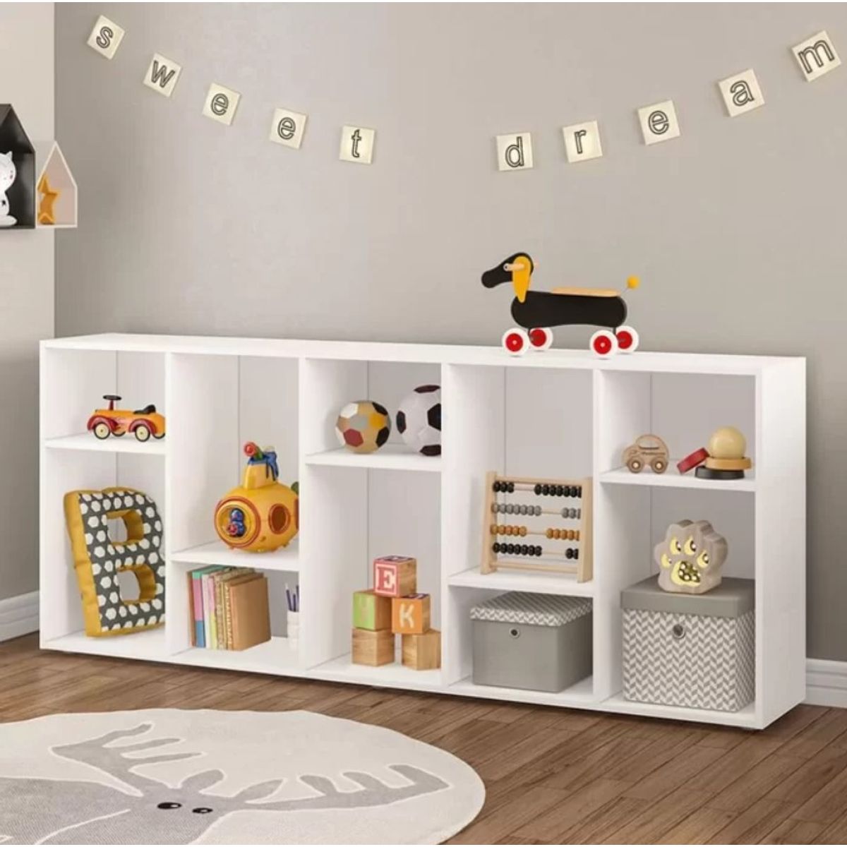 GENERICO - Estante Librería Infantil Montessori Mateo Blanco Decoban Hogar