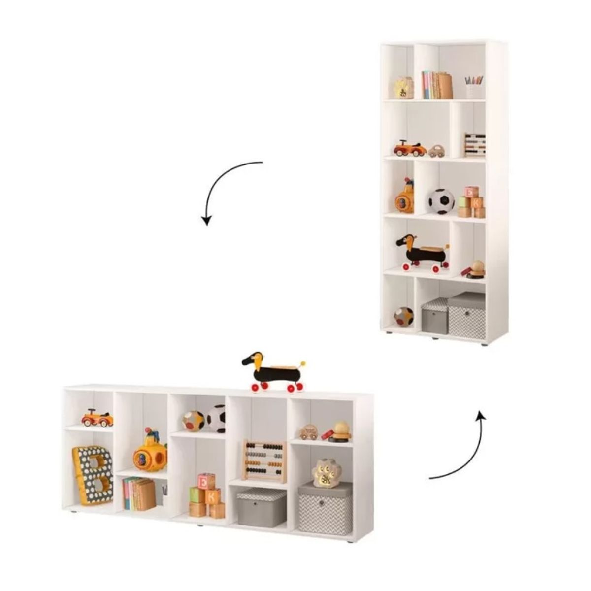 GENERICO - Estante Librería Infantil Montessori Mateo Blanco Decoban Hogar