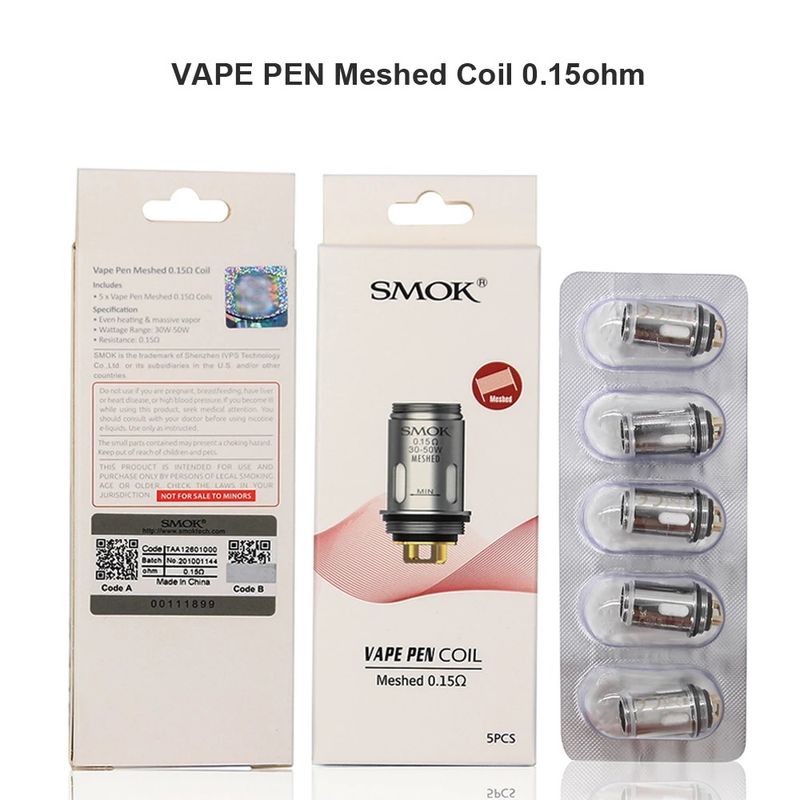 GENERICO - Resistencia Smok PEN V2, 0.15 ohm – Caja por 5 unidades