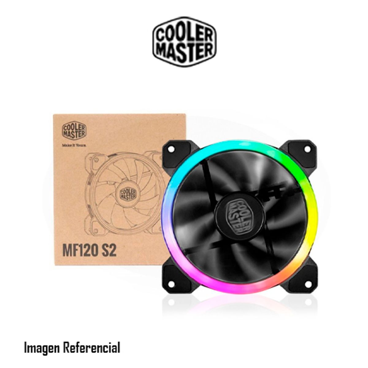 COOLER MASTER - CASEFAN COOLER MASTER MF120 S2 ARGB P/N: MFW-B2DN-12NFA-S2