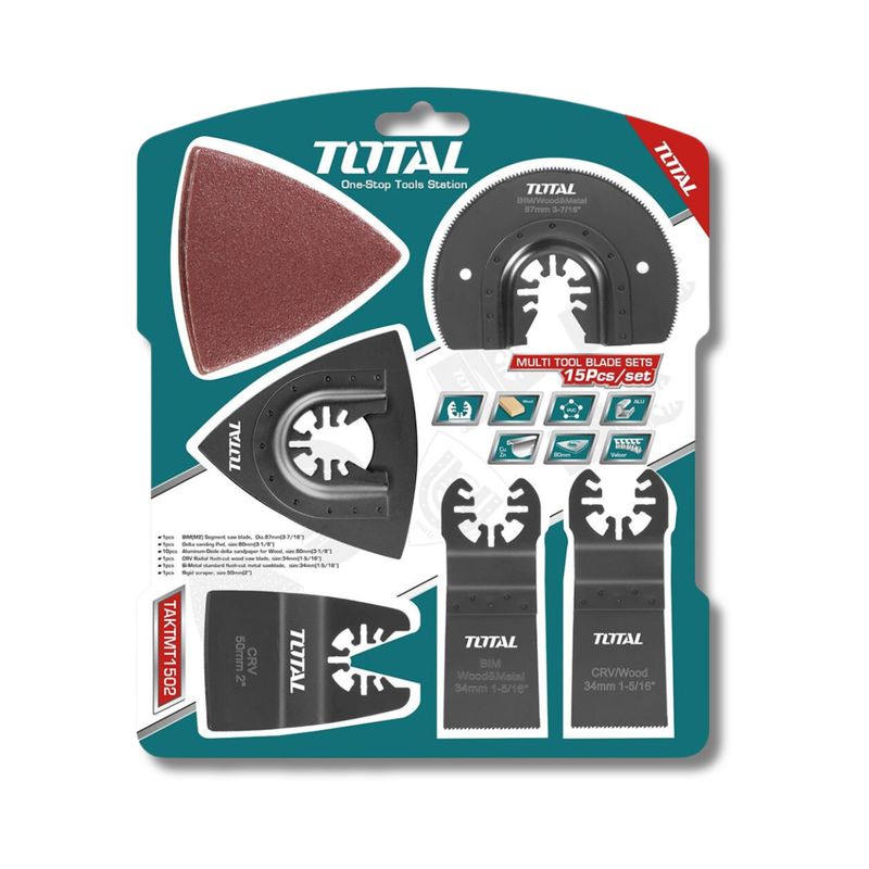 TOTAL TOOLS - Kit de accesorios para herramienta multifuncion Total