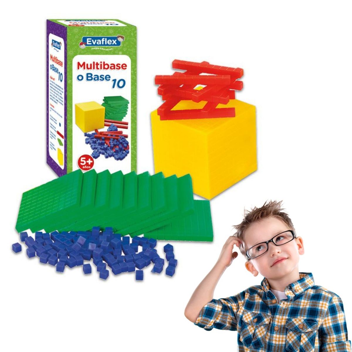 EVAFLEX - Multibase 10 o Base 10 Evaflex en Caja Juego Didáctico
