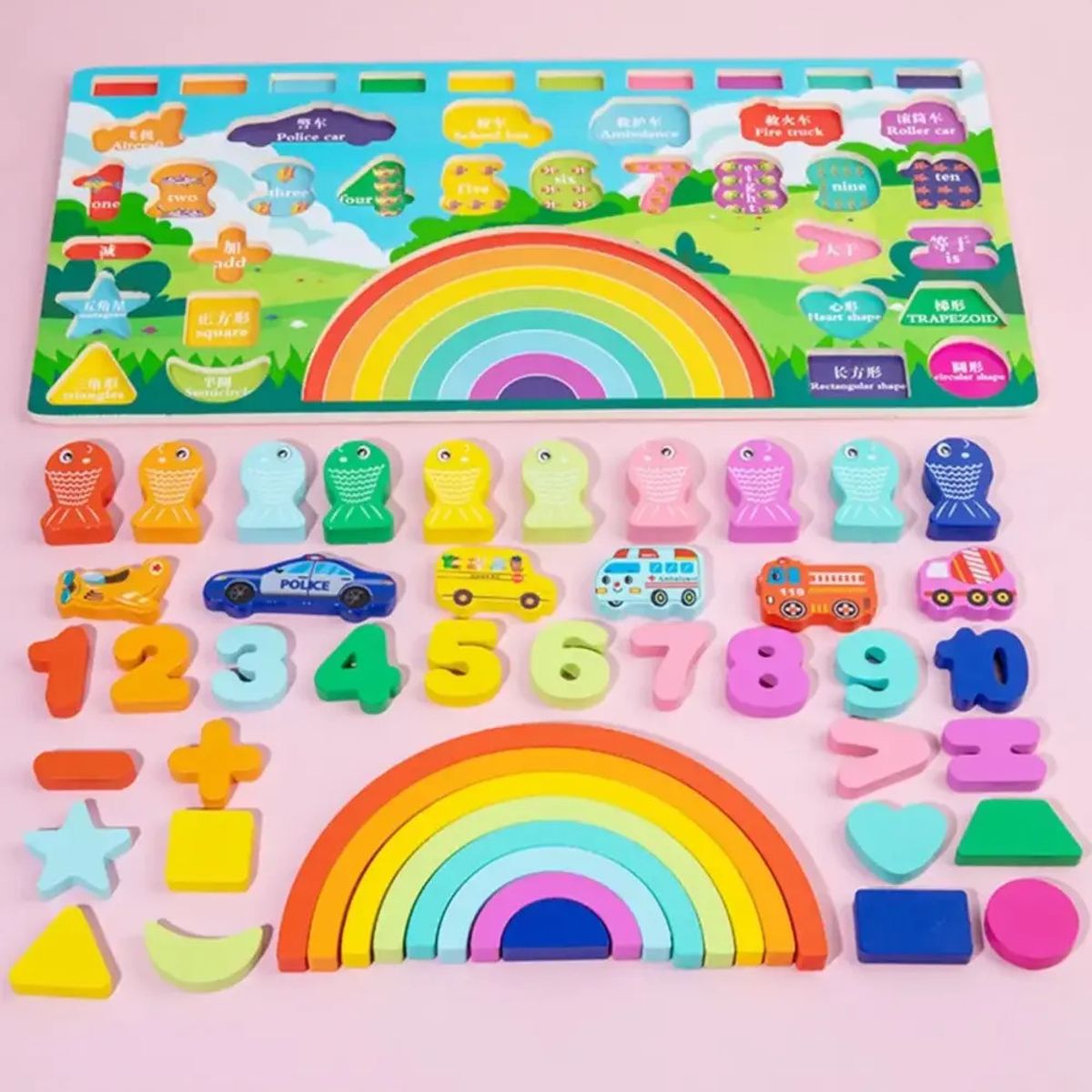 GENERICO - Juego Didáctico Pesca Logarítmica de Arcoíris