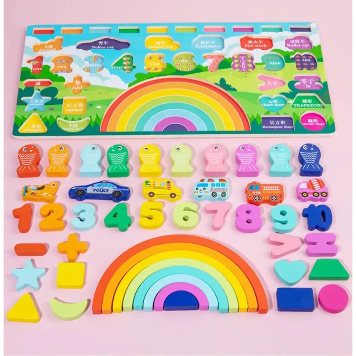 GENERICO - Juego Didáctico Pesca Logarítmica de Arcoíris