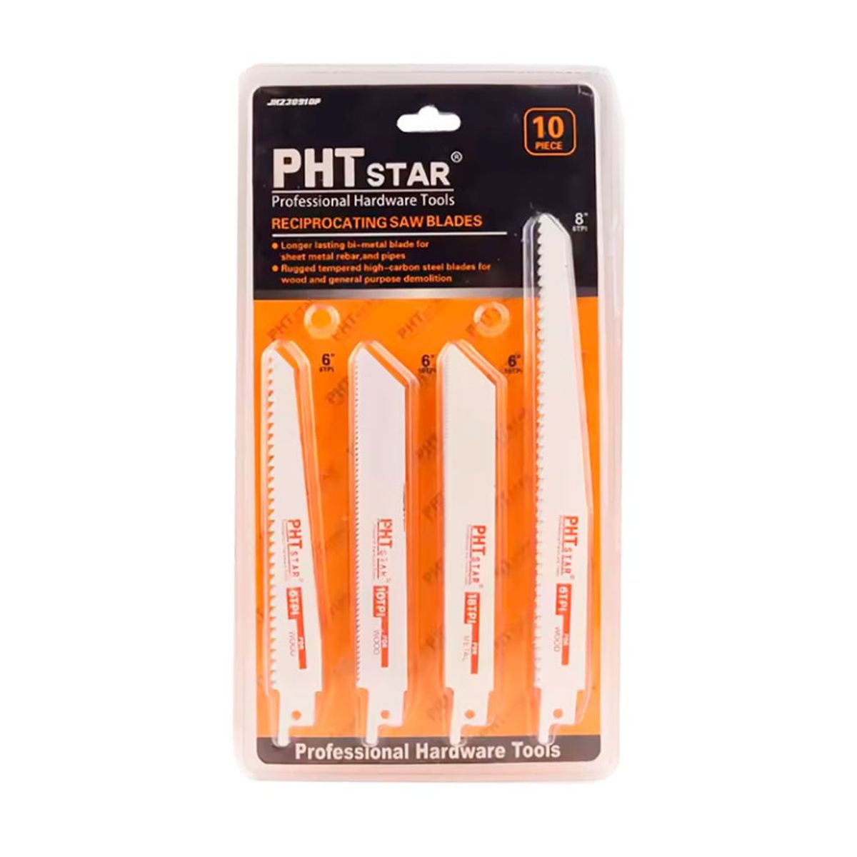 GENERICO - Hojas Sierra Recíproca Bimetálicas Set de 10Pcs PHT STAR