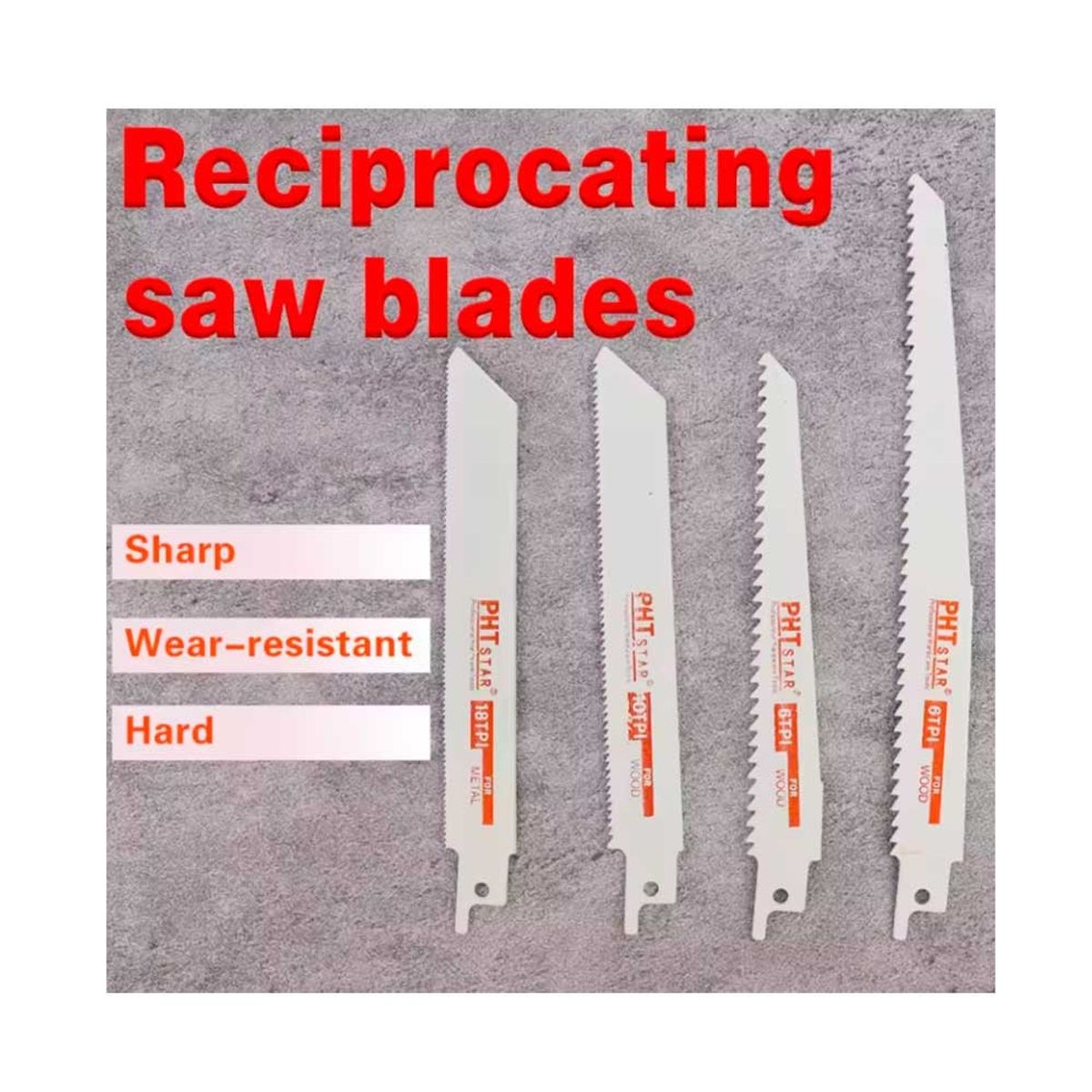 GENERICO - Hojas Sierra Recíproca Bimetálicas Set de 10Pcs PHT STAR