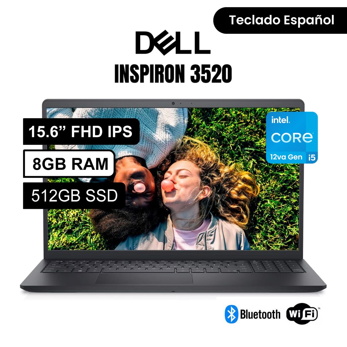 DELL - Laptop Dell 15.6" FHD IPS Core i5-1235U 8GB 512GB SSD INSPIRON 3520 C3VHY