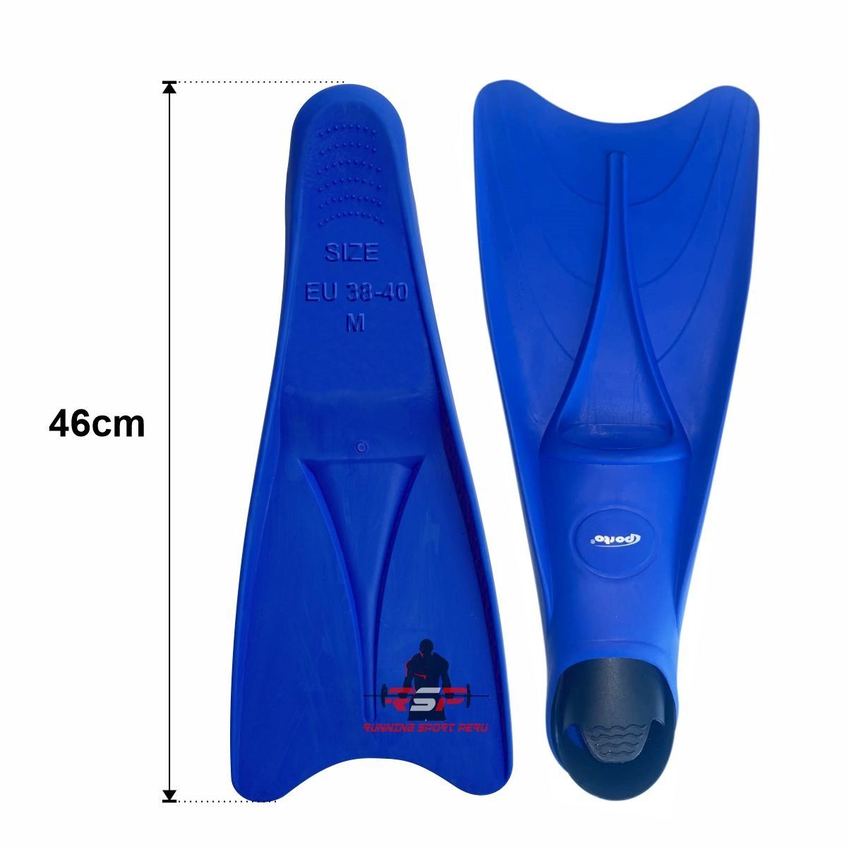 PORTO - Aletas Largas de Natación Porto Talla M Azul