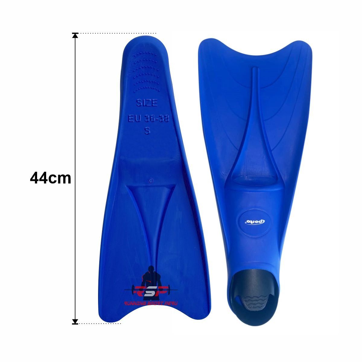 PORTO - Aletas Largas de Natación Porto Talla S Azul