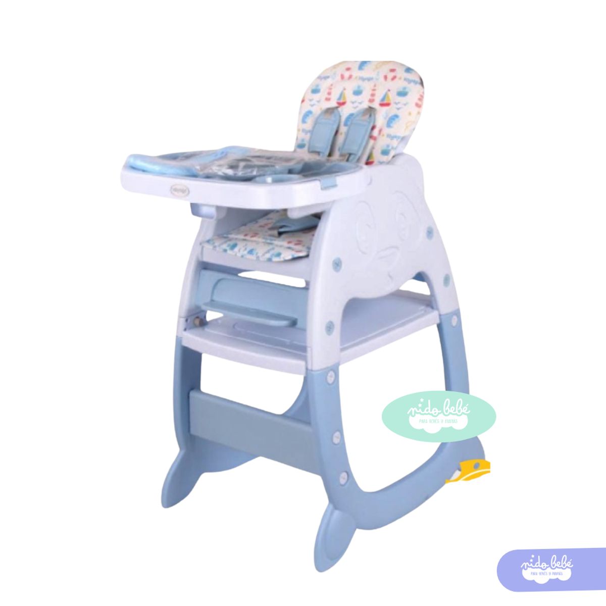 GENERICO - Silla De Comer de bebé modelo Gato Celeste