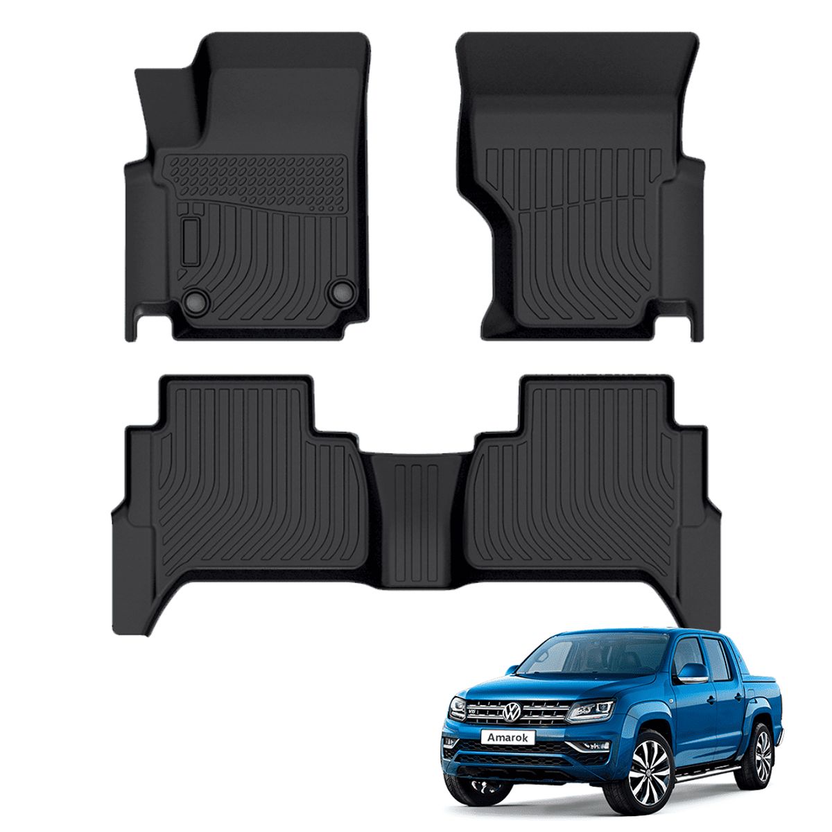 TECGO - PROTECTOR CUBRE PISO 5D TPE VOLKSWAGEN AMAROK 2011-2023