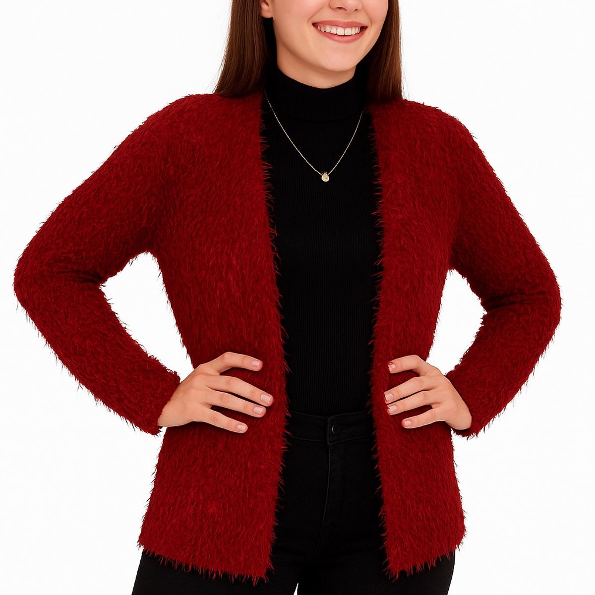 3K PERU SOLO CALIDAD - 3KPeru- Cardigan Abrigador Vinchante - Rojo Vino