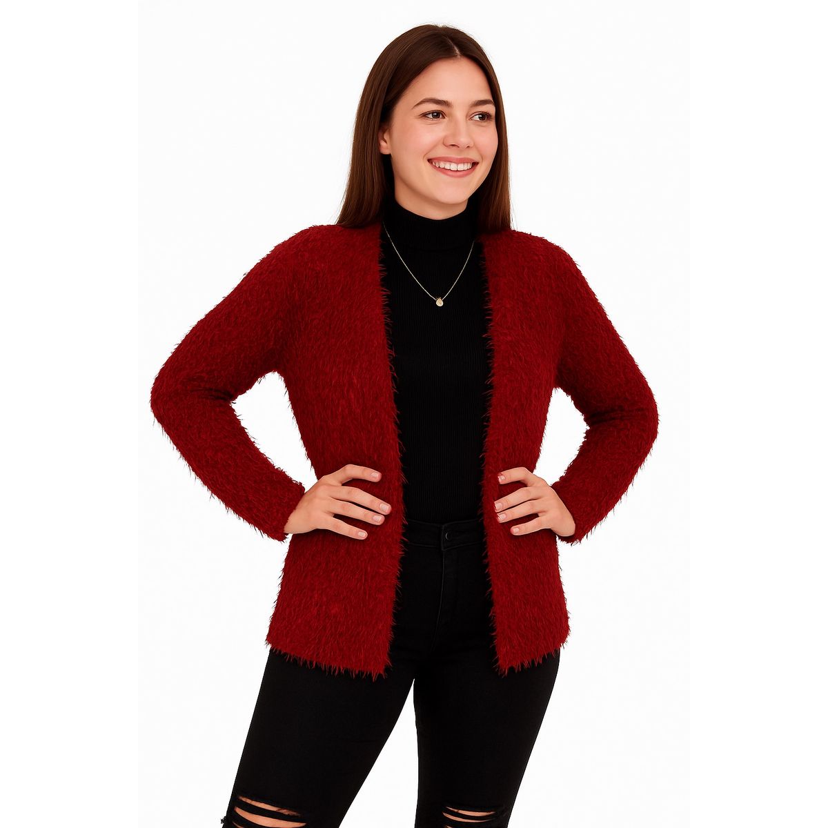 3K PERU SOLO CALIDAD - 3KPeru- Cardigan Abrigador Vinchante - Rojo Vino