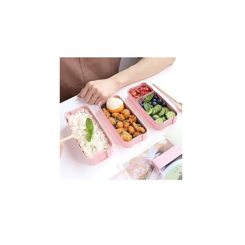 OTTOWARE - Lonchera de 3 Divisiones Apilable