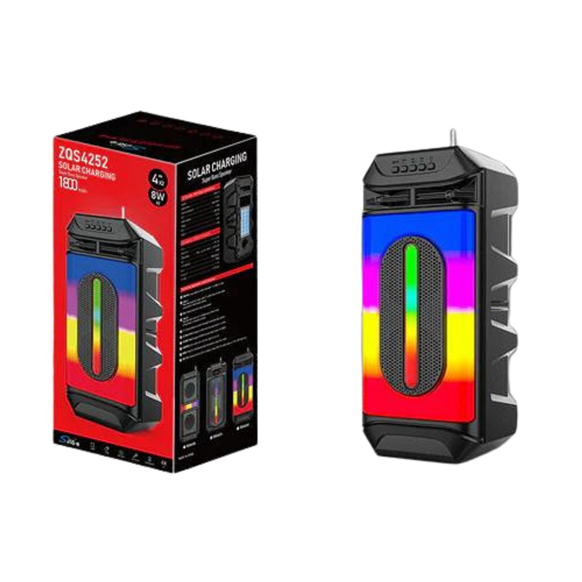 GENERICO - PARLANTE INALÁMBRICO ZQS-4252 BLUETOOTH LUZ LED C