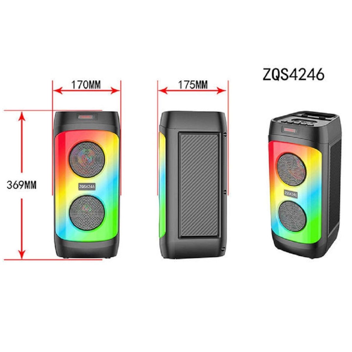 GENERICO - PARLANTE INALÁMBRICO ZQS-4246 BLUETOOTH LUZ LED C