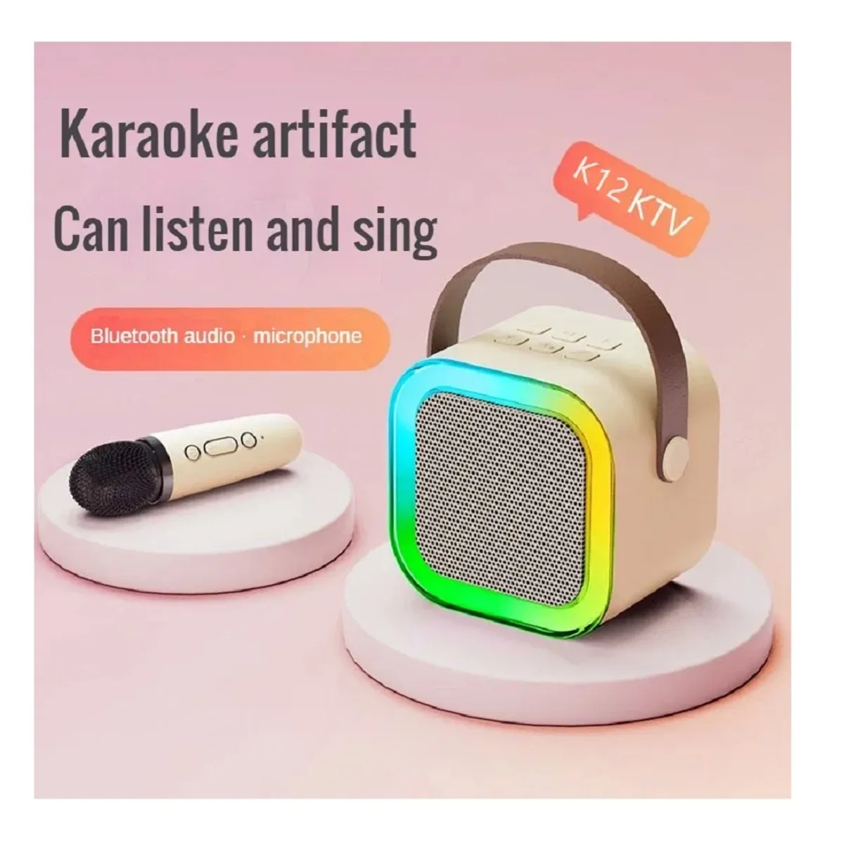 KARAOKE PORTÁTIL CON MICRÓFONO BLUETOOTH MINI PARLANTE, marca GENERICO - Foto 2