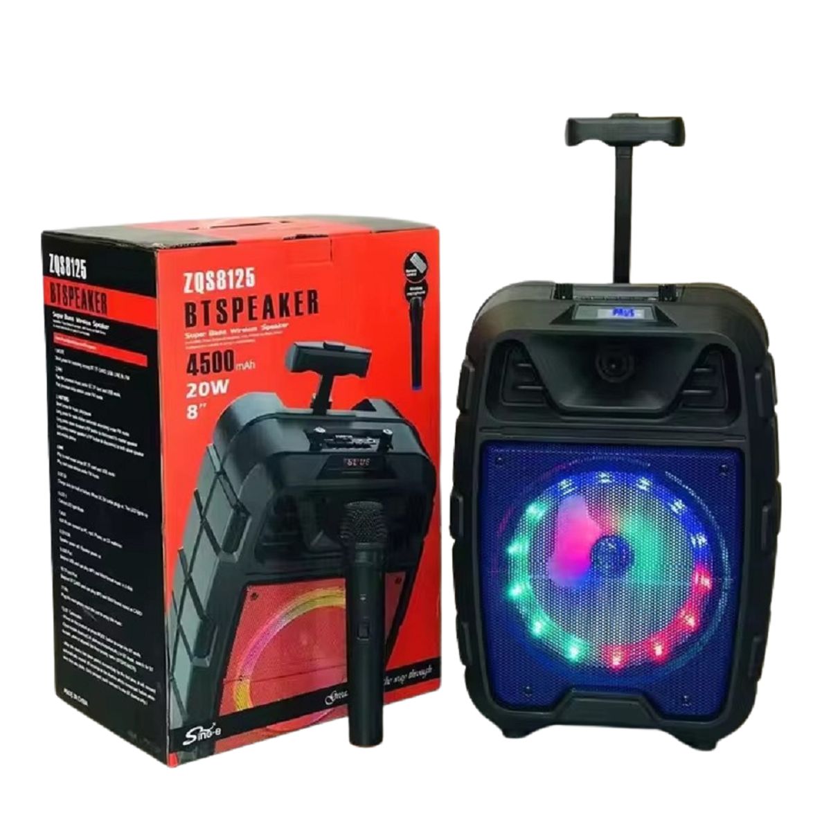 GENERICO - PARLANTE INALÁMBRICO ZQS-8125 BLUETOOTH LUZ LED C