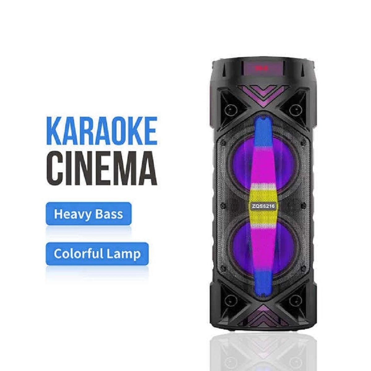 GENERICO - PARLANTE INALÁMBRICO ZQS-6216 BLUETOOTH LUZ LED C